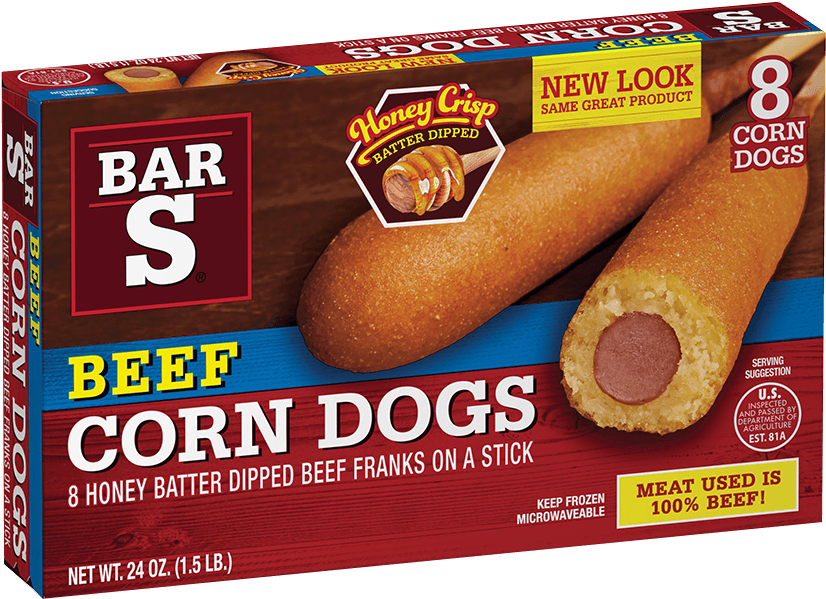 Beef Corn Dogs - Bar S Classic Corn Dogs (900x816), Png Download