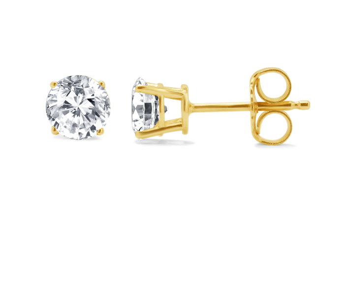 American Diamond Party Wear Earrings In White Colour (700x700), Png Download