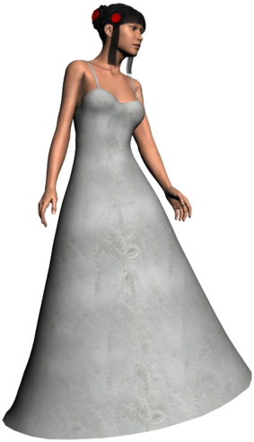 L33t Wedding Dress - Gown (386x500), Png Download