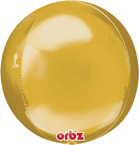 Esfera Dorada Png - 18" Orbz Gold - Mylar Balloons Foil (600x600), Png Download