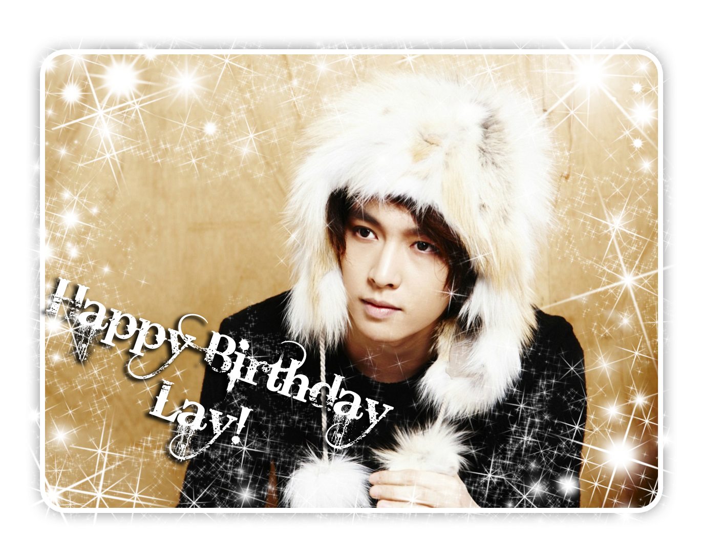 Happy Birthday Lay - Happy Birthday Lay Exo (1371x1083), Png Download