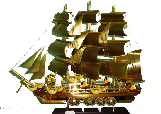 Barco De La Riqueza Copia - Barco Cargado De Oro (518x389), Png Download