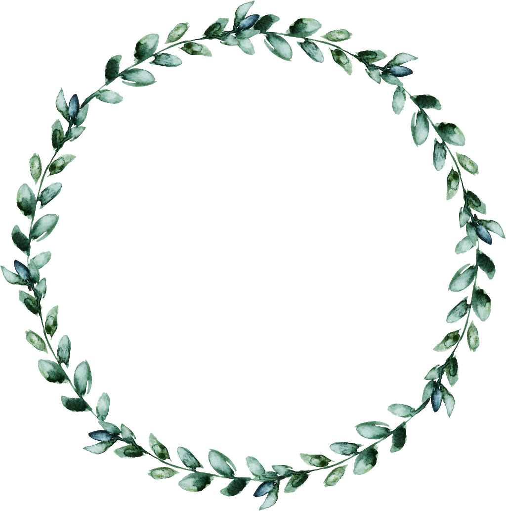 Black Shadow Wreath Cartoon Transparent - Watercolor Leaf Circle Png (1024x1033), Png Download