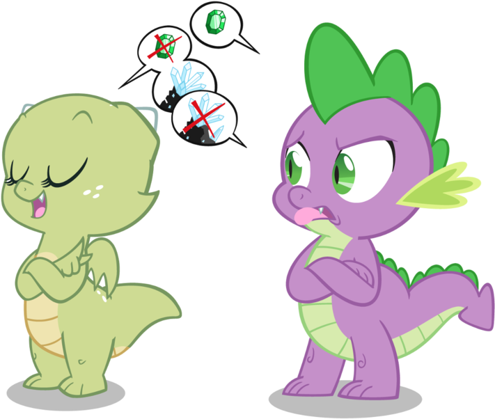 Queencold, Dragon, Dragoness, Dragon Oc, Emerald, Gem, - Mlp Spike X Oc (900x654), Png Download