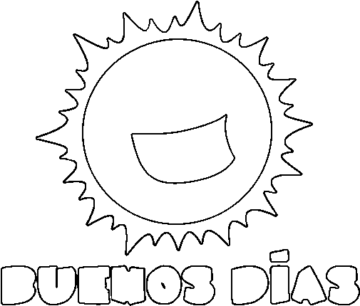 Dibujo De Buenos Días Para Colorear - Para Dibujos De Los Buenos (600x470), Png Download