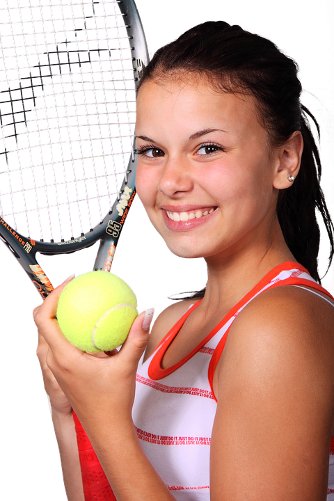 Peel N Stick Poster Of Tennis Girl Woman Sporty Sport - Silicone Case Strap For Apple Airpodsaccessories Magnetic (480x720), Png Download