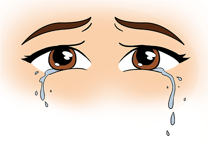 How To Draw Tears - Drawing (680x678), Png Download