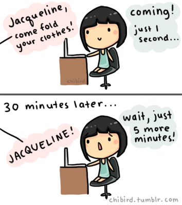 It Takes A Few Minutes To Tear My Sister Away From - Cartoon (354x400), Png Download