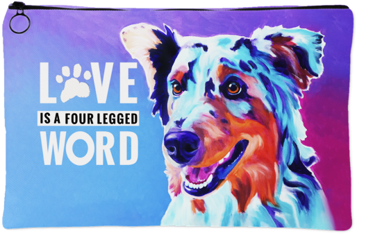 Australian Shepherd Accessory Pouch - Australian Shepherd (600x600), Png Download