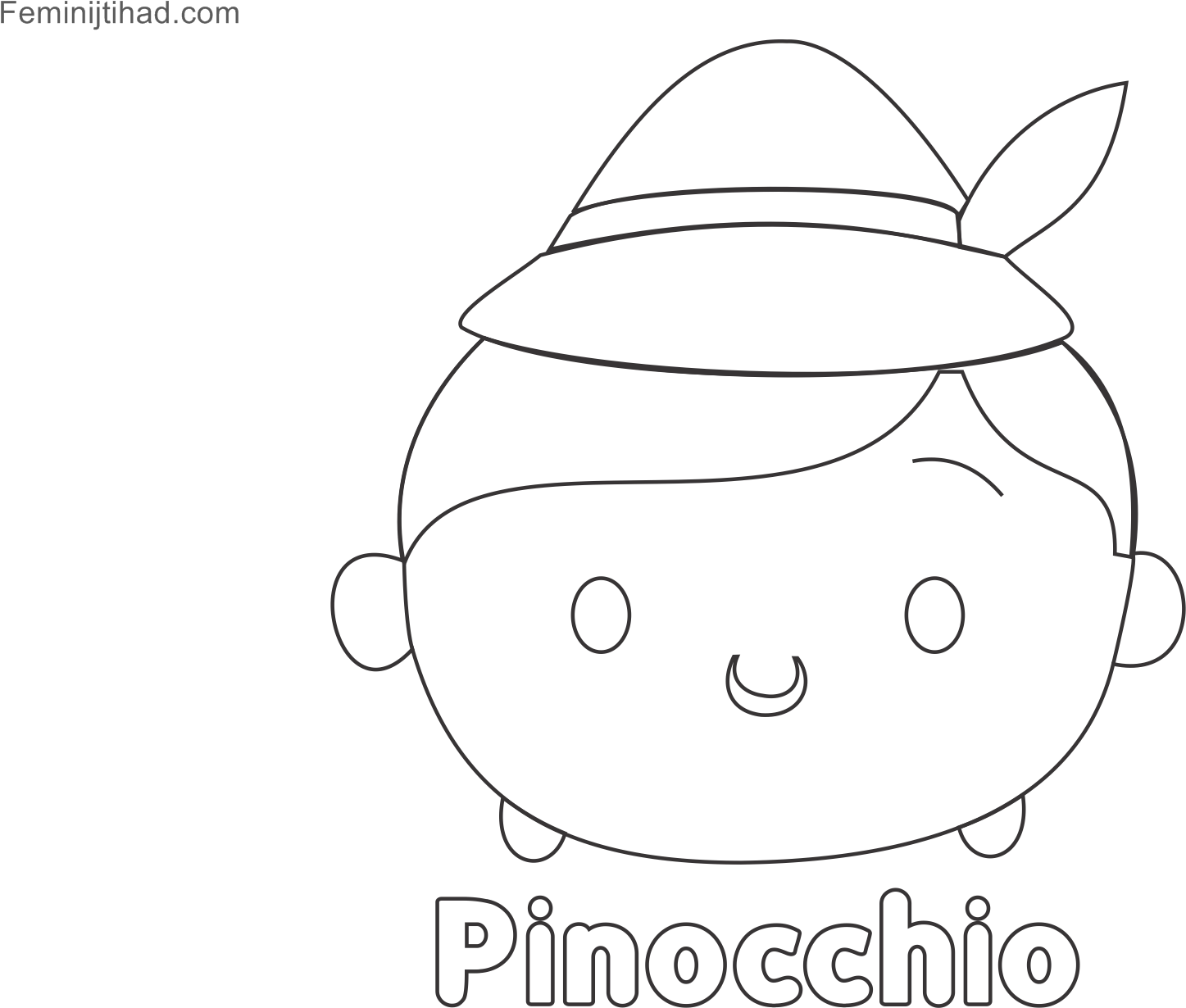 Tsum Tsum Coloring Pictures Pinocchio Hi - Imagenes De Tsum Tsum Todos Para Colorear (1920x1358), Png Download