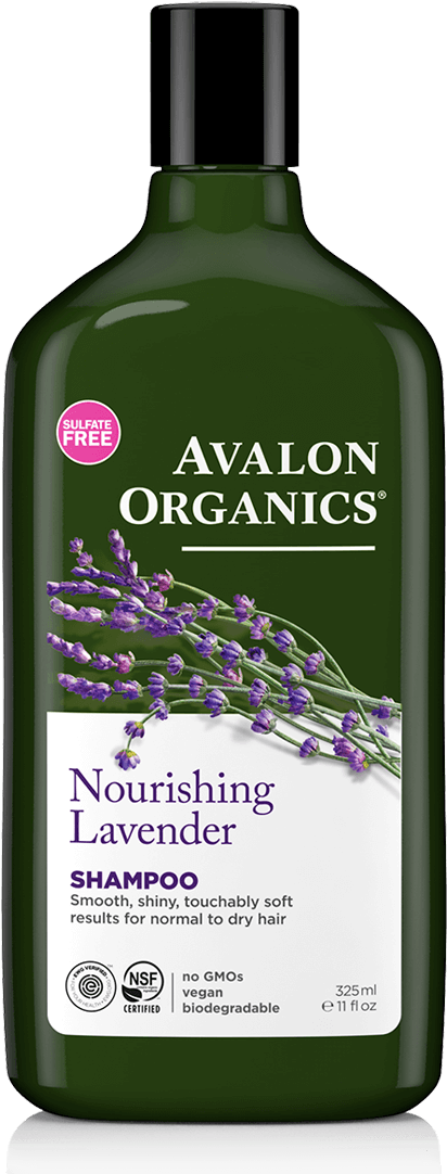Lavender Shampoo - Avalon Organics - Shampoo Nourishing Lavender - 11 (580x1124), Png Download