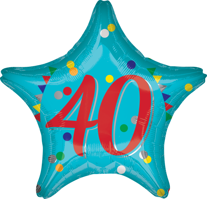 32" Large Balloon Black Star - Mylar Balloons Foil (700x672), Png Download