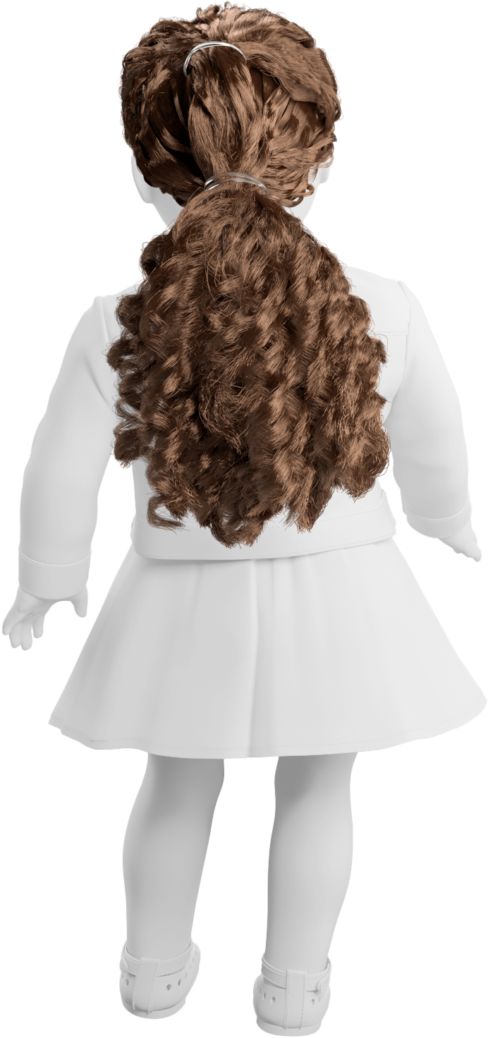 Hair Back View - Hair (1090x1800), Png Download