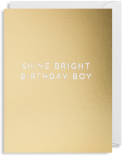 Shine Bright Birthday Boy Card - Wood (750x750), Png Download