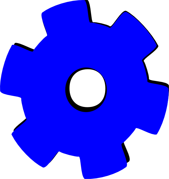 Blue Gear Svg Clip Arts 564 X 599 Px (564x599), Png Download