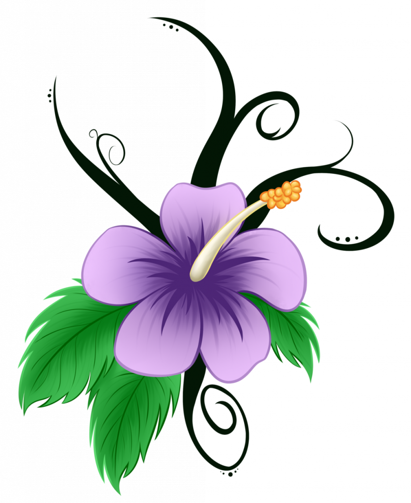 Tremendous Hawaiian Flowers Cartoon Flower Clip Art - Clipart Of Hawaii Flowers (837x1024), Png Download