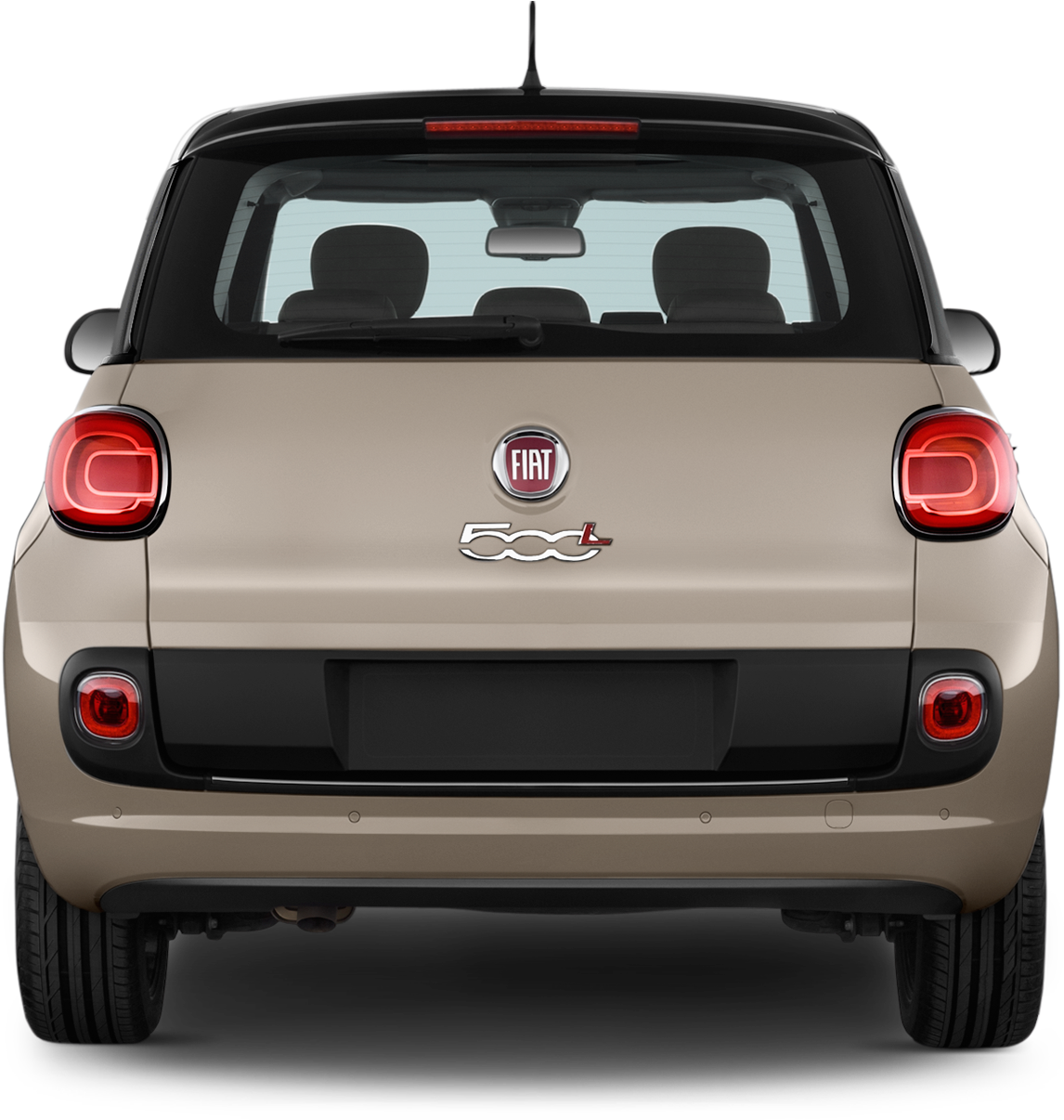 Fiat 500l - Fiat 500 Back View (2048x1360), Png Download