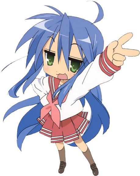 Haruhi Suzumiya And Lucky Star (472x600), Png Download