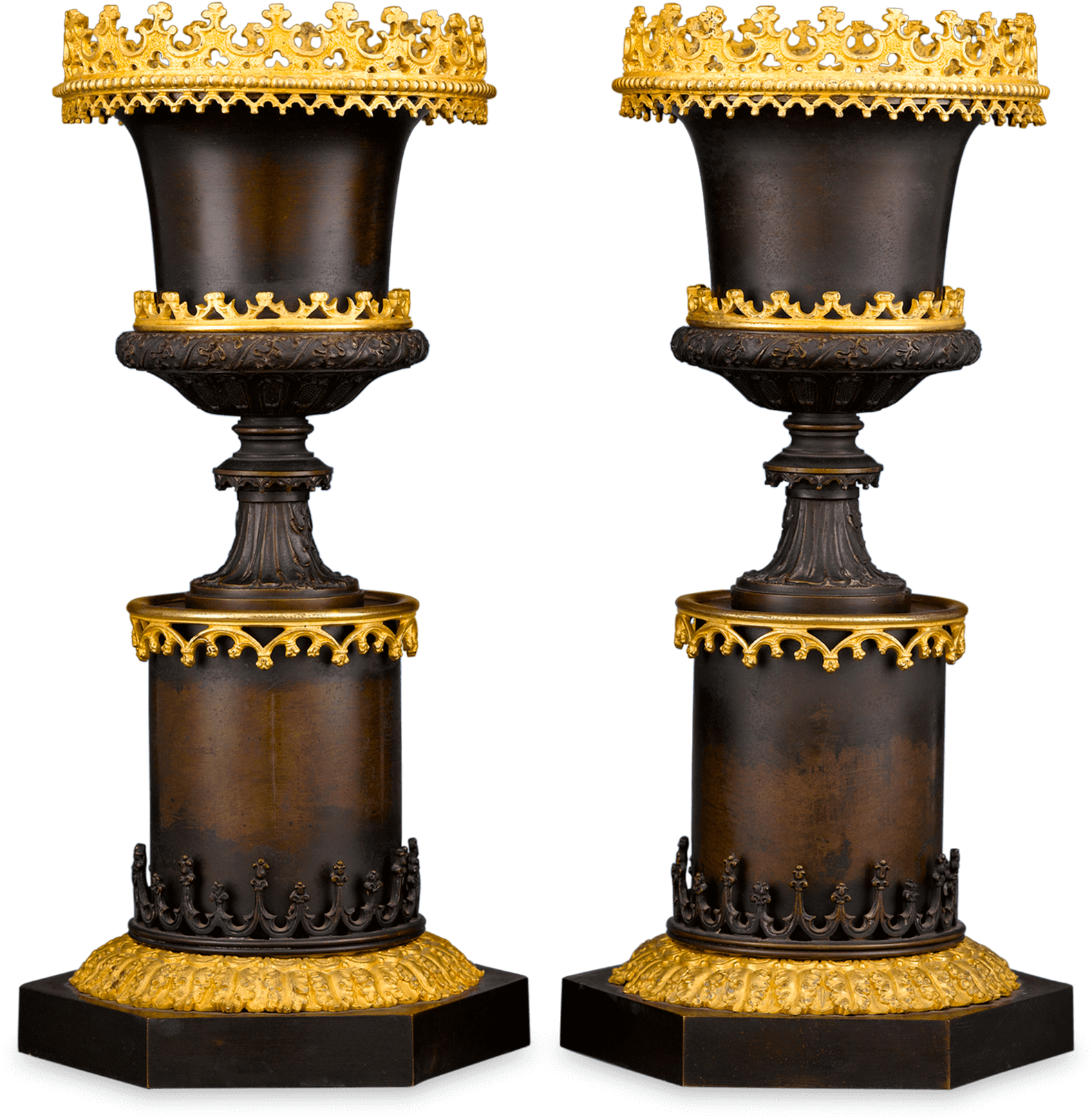 Gothic Two-colour Bronze Urns - Bronze (1750x1750), Png Download