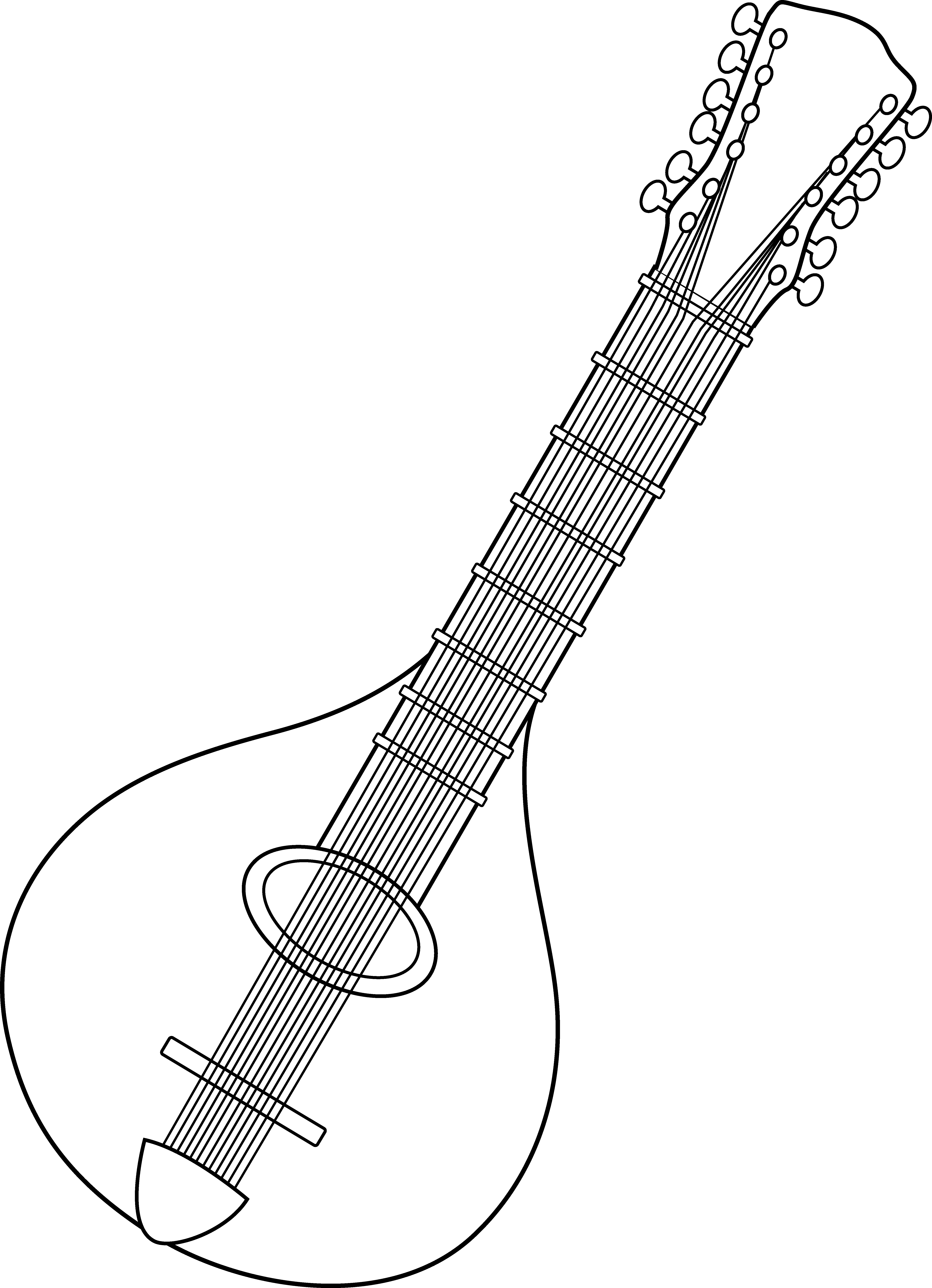 Instrument Clipart Mandolin - Clip Art (5306x7333), Png Download