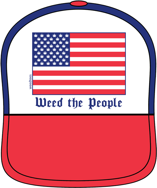 Weed The People Trucker Hat - Mexico Flag 1821 1836 (800x800), Png Download