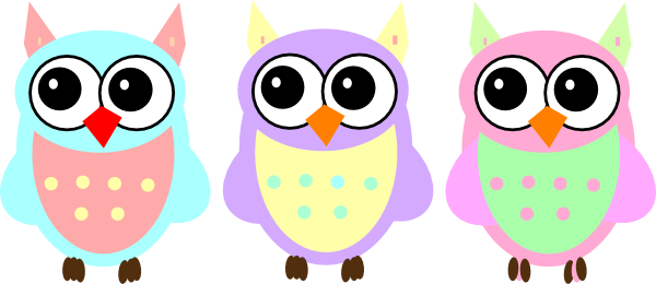 Owl Pastel Png (600x260), Png Download