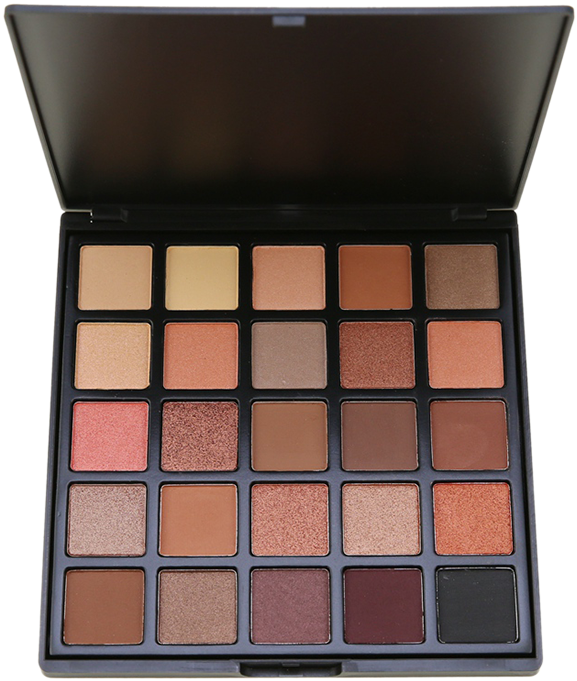 25 Colores Sombreador De Ojos De Humo Paleta Cosmética - Sombra De Ojos Naranja (600x798), Png Download