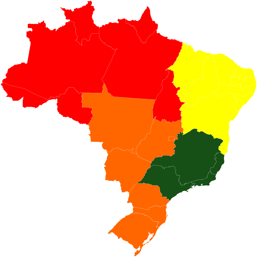 Regiões Do Brasil Por Porcentagem De Rede De Esgoto - Mapa Do Brasil Png Vector (1024x1024), Png Download