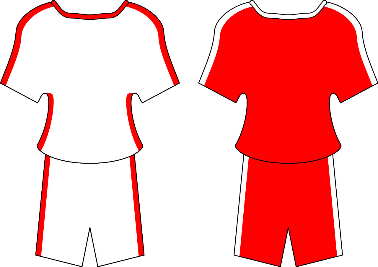 Chn Football Kit - Red Football Kit Clipart (1280x904), Png Download