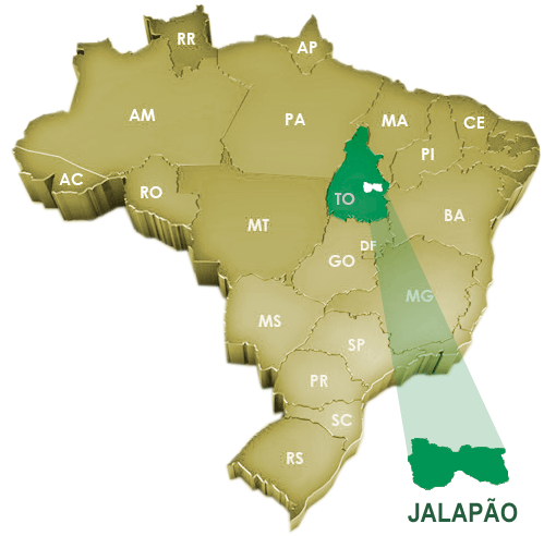 O Jalapão - Brazil Map (518x496), Png Download
