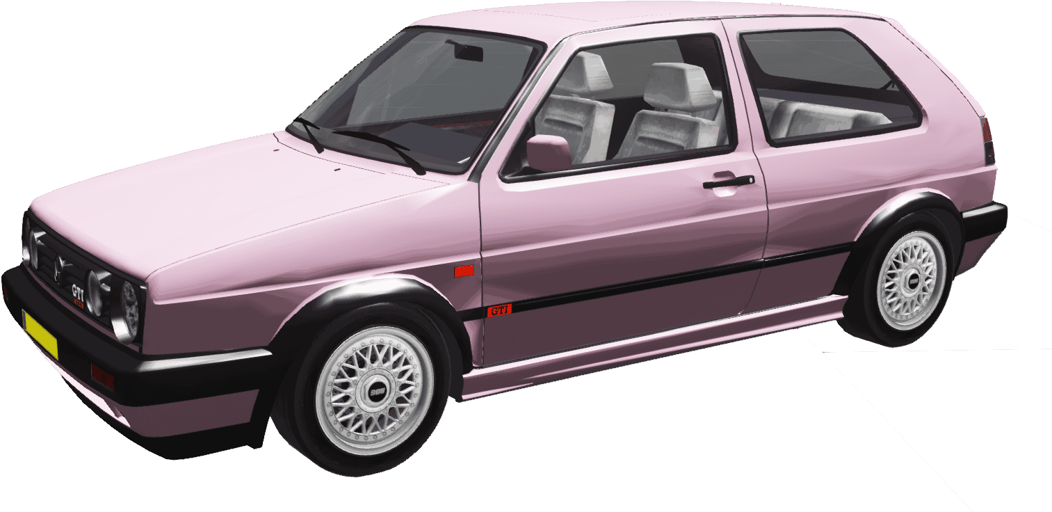 Baby Pink Vw Golf Mk2 - Volkswagen Golf Mk2 (1575x777), Png Download