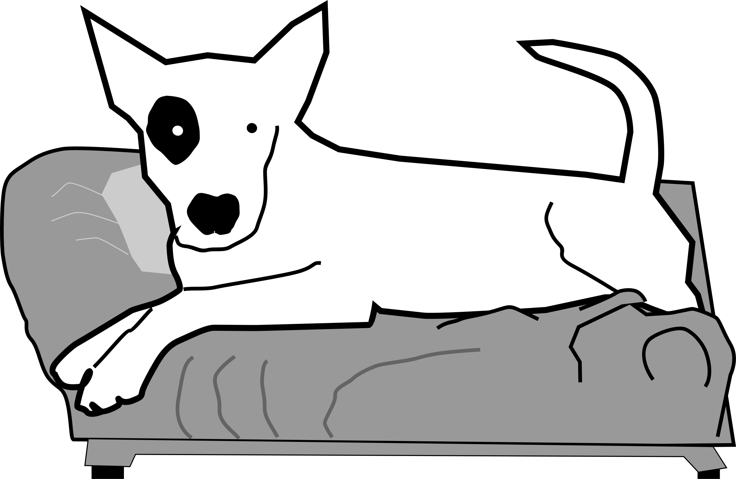 Bullterrier Head, Bujung,bull Terrier Cartoon,dog Bullterrier - Dog On Couch Clipart (2400x1562), Png Download