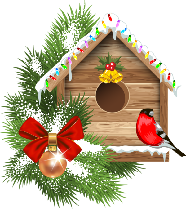 Large Transparent Decorated Christmas Tree Png Clipart - Christmas Greeting Cards Latest (600x674), Png Download