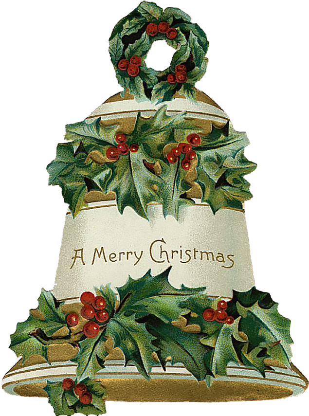 Merry Christmas Clipart Victorian - Vintage Christmas Png (664x900), Png Download