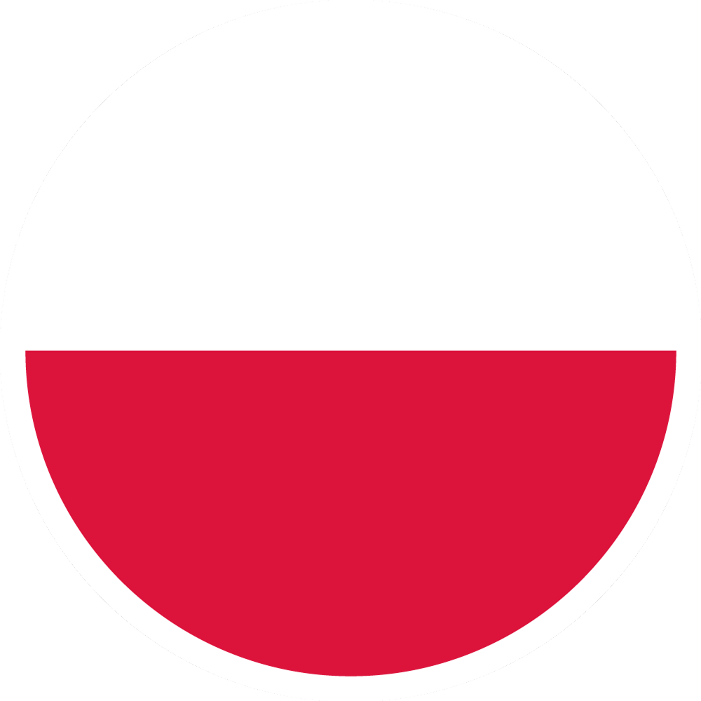 Robert Lewandowski - 9 - Teamlogo - Poland Flag Round Png (1000x1000), Png Download