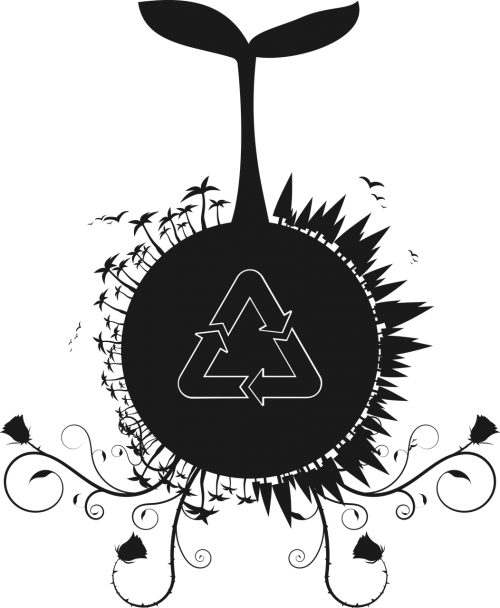 Sustainability Black And White (500x608), Png Download