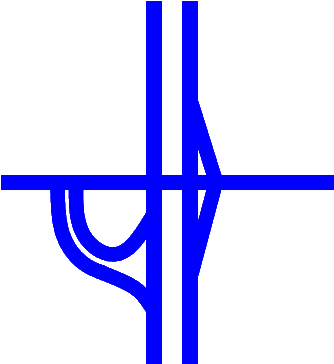 Icono Intercambio Autopista Trompeta Con Calle - Icon (390x390), Png Download