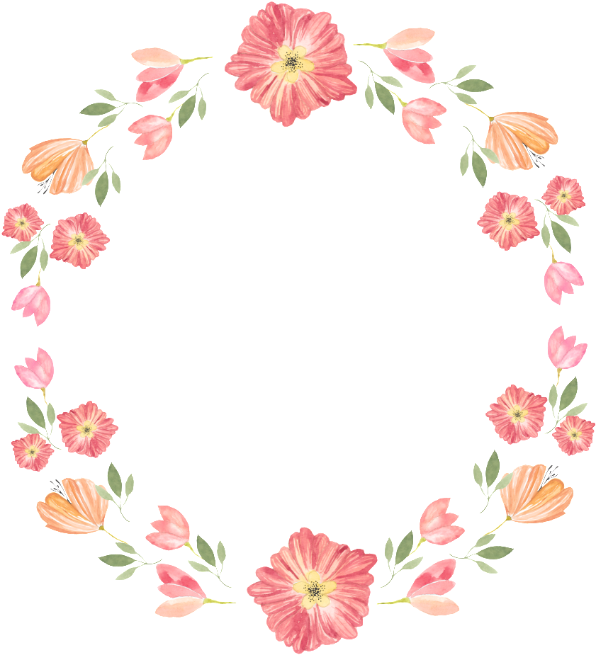 Rosa Corona De Boda Romantica Decoracion Png - Passaros Com Flores Vetor (1024x1024), Png Download