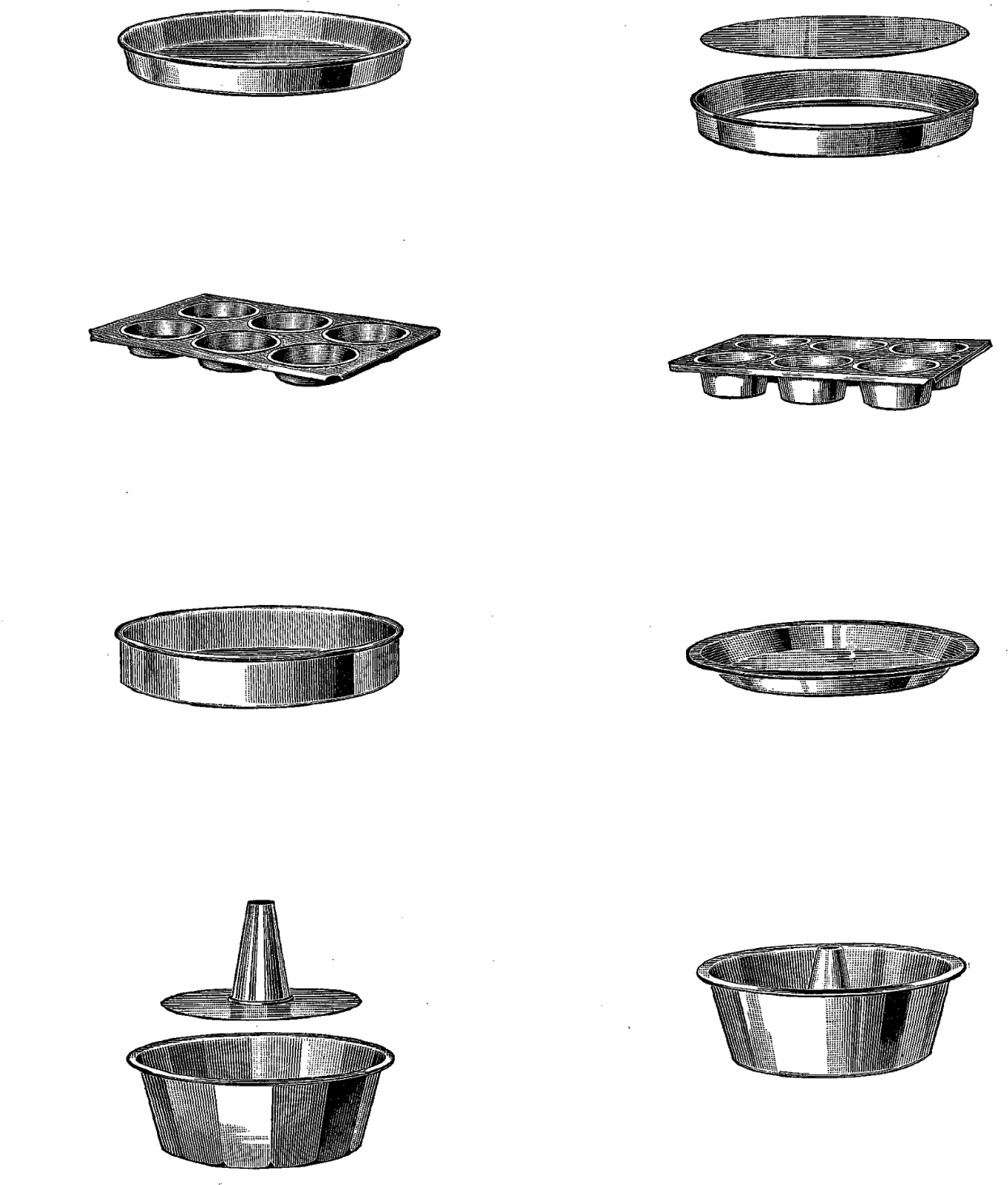 Baking Kitchen Image Collage Bread Cake Pans Digital - Cookware And Bakeware (1316x1600), Png Download