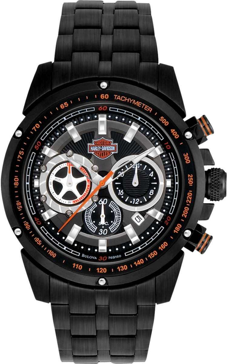 Relogio Harley Davidson By Bulova Wb31345p 31 - Tag Heuer Connected Modular 45 (1200x1200), Png Download