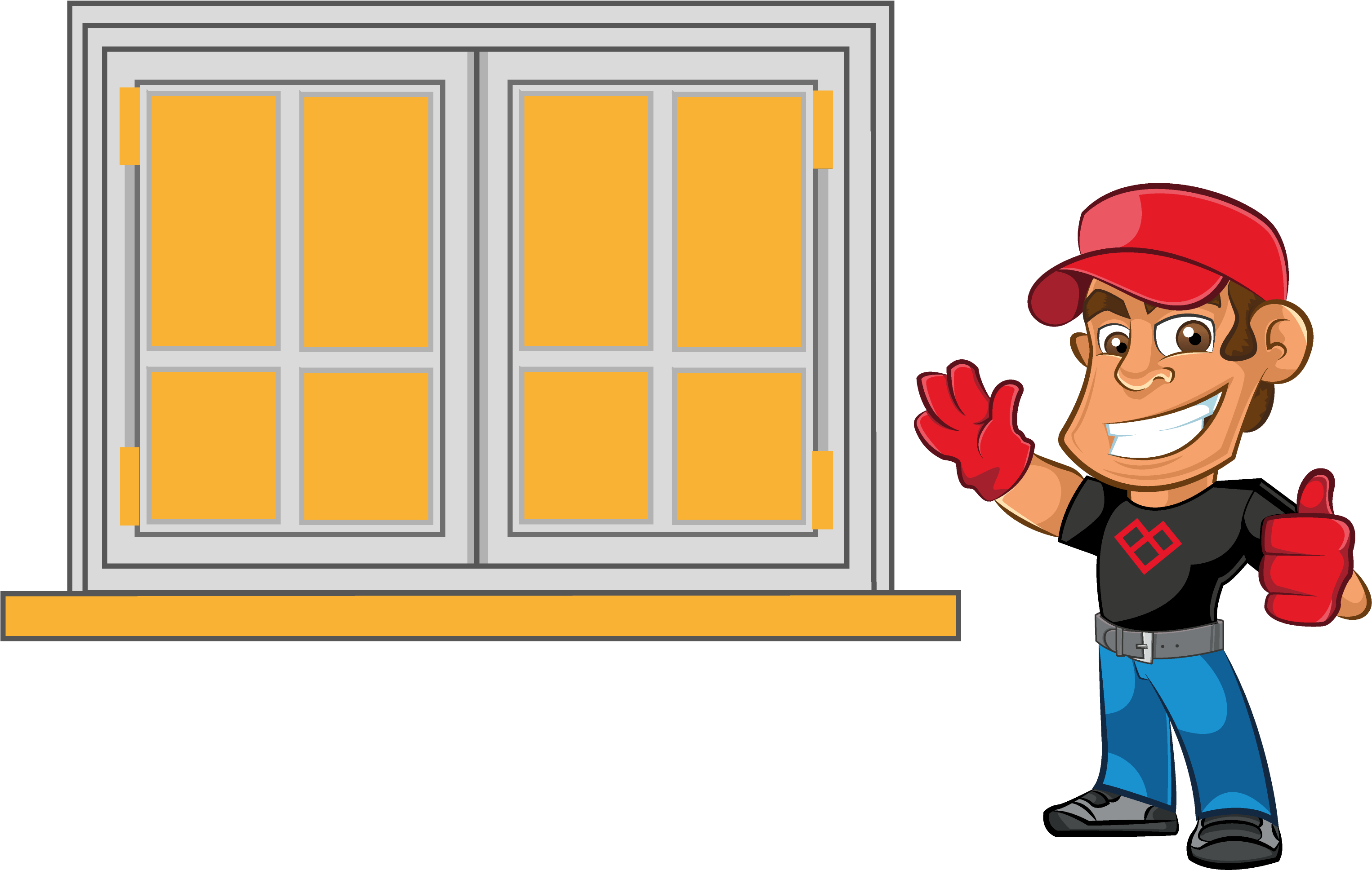 Window Magic Cartoon Transparent - Cartoon (3509x2481), Png Download