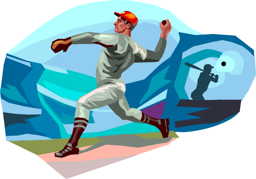 Vector Illustration Of American Pastime Sport Of Baseball - Illustration (1001x700), Png Download