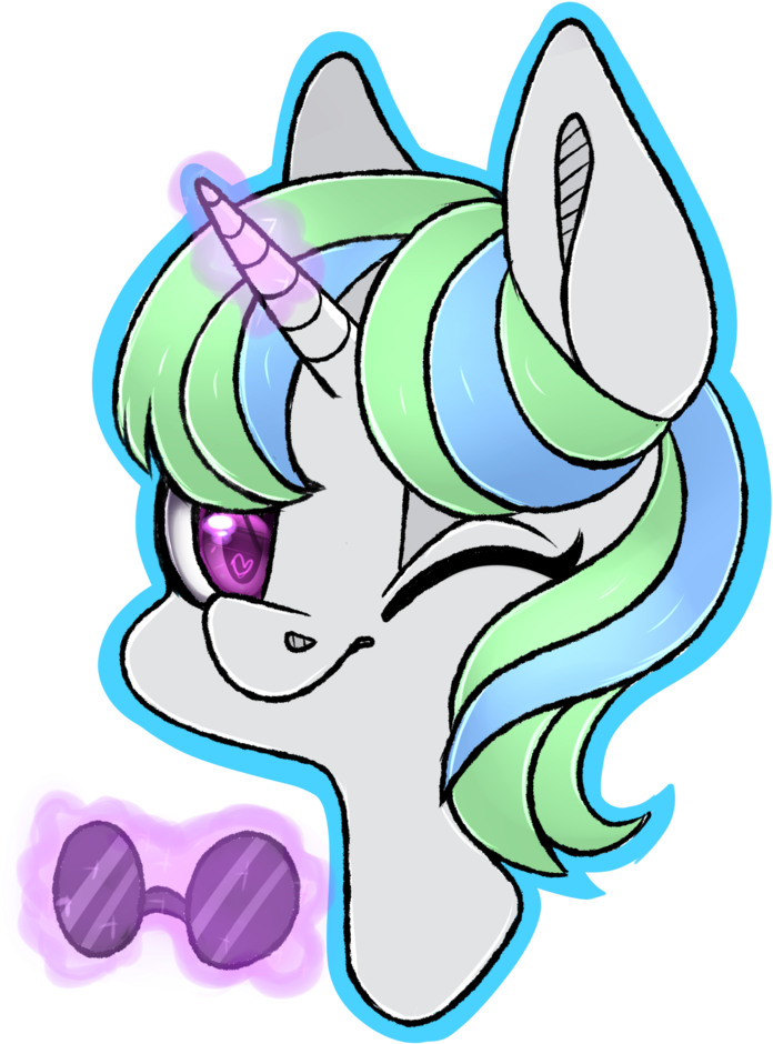 Pinipy, Blind, Bust, Commission, Glasses, Magic, Oc, - Illustration (1024x1024), Png Download