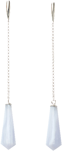 Ajei Blue Lace Agate Pendant Earrings - Earrings (600x600), Png Download