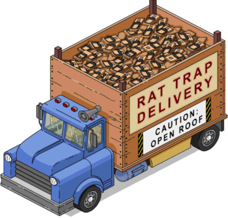 Rat Trap Delivery Truck (444x425), Png Download