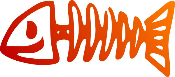 Fish Bones Cartoon - Fishbone Png (600x264), Png Download