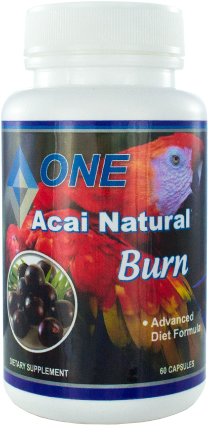 Acai Natural Burn 60 Capsules - Acai Berry (347x659), Png Download