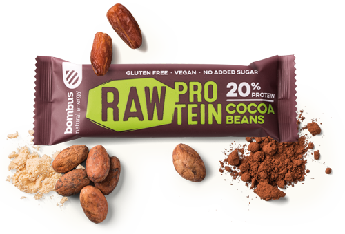Bombus Raw Protein Banana Energy Bars 20 X 50 G (500x340), Png Download