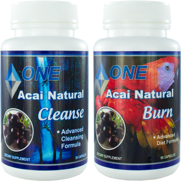 Natural Cleanse And Burn Weight Loss Support - Acai Berry (500x510), Png Download