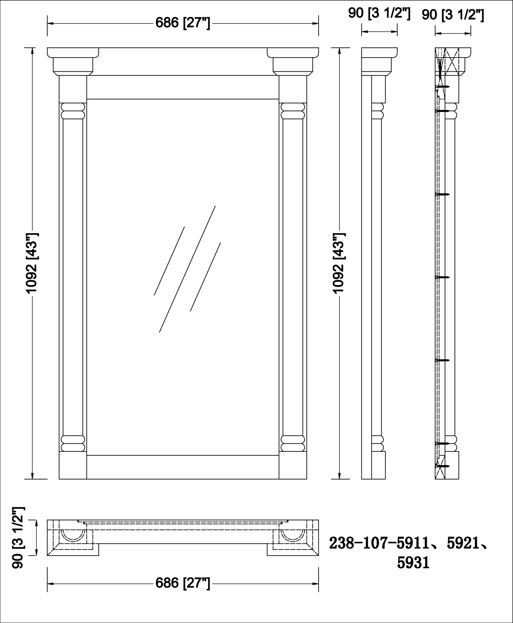 27" Savannah, Driftwood James Martin Bathroom Vanity - Bathroom Cabinet (1685x2048), Png Download